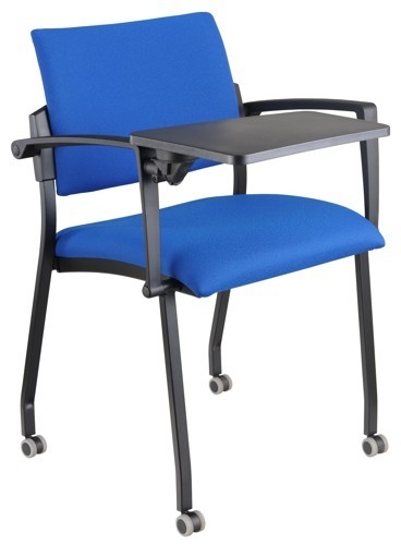 Jednací židle EMPIRE 64 s šedým plastem čalouněná - nosnost 130 kg  - výběr barevného provedení